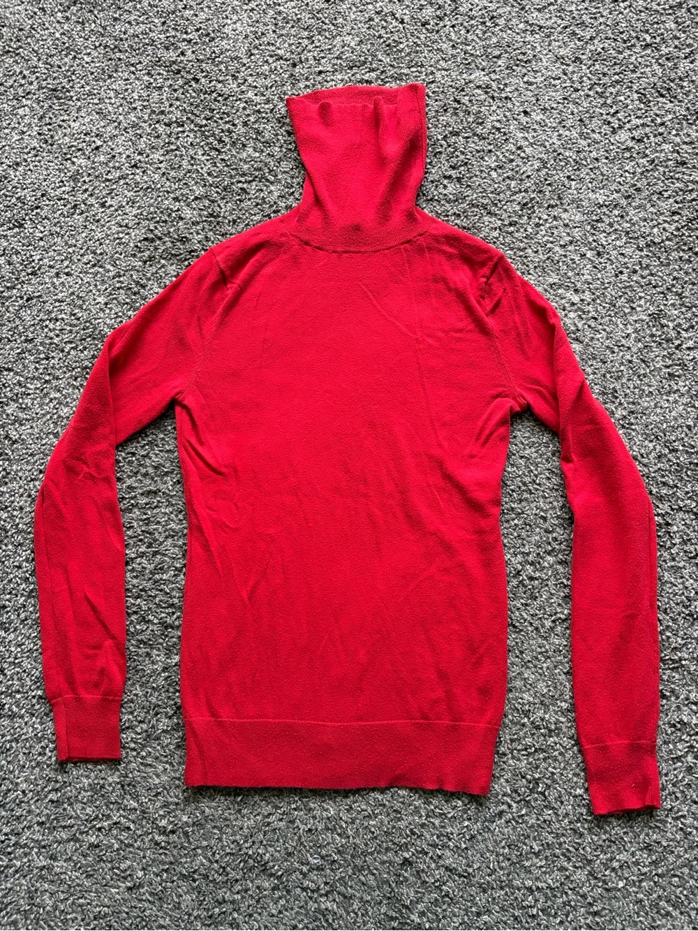 Banana Republic Bright Red Silk Blend Women's Turtleneck Sweater